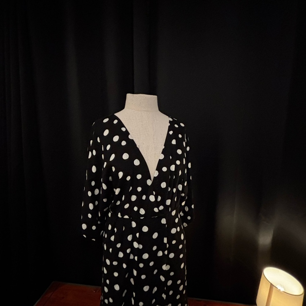 Forever 21 Black‎ and White Polka Dot Dress